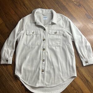 Old Navy Off-White Textured Utility Shacket